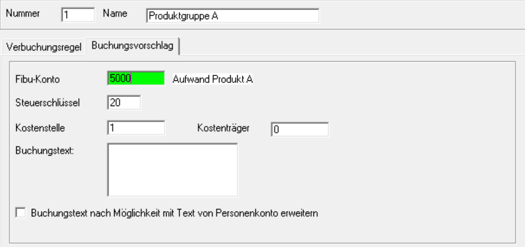 Verbuchungsregel Gegenbuchung 2