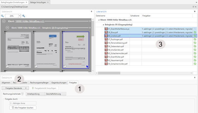 Freigabe bei Scanordner