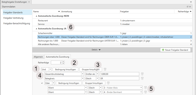 Automatische Zuordnung