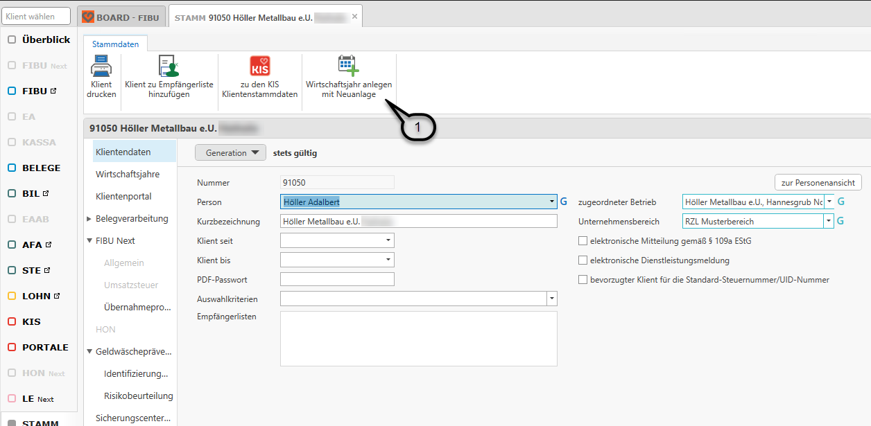 Wirtschaftsjahr anlegen