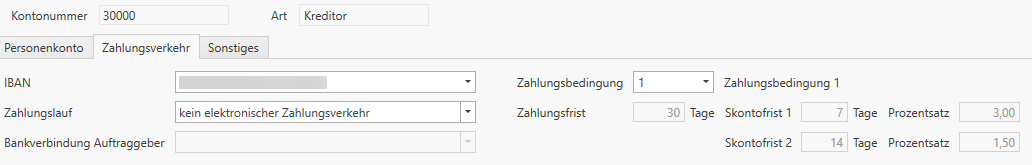 ZahlungsverkehrStammdaten