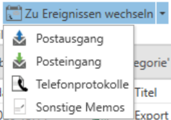 Wechsel zu Ereignissen