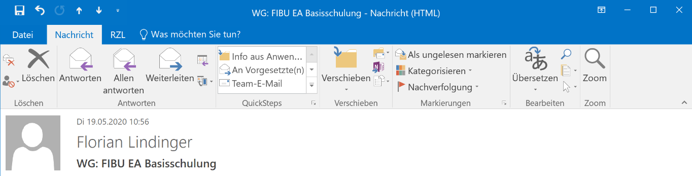 Aufruf gesendete E-Mails