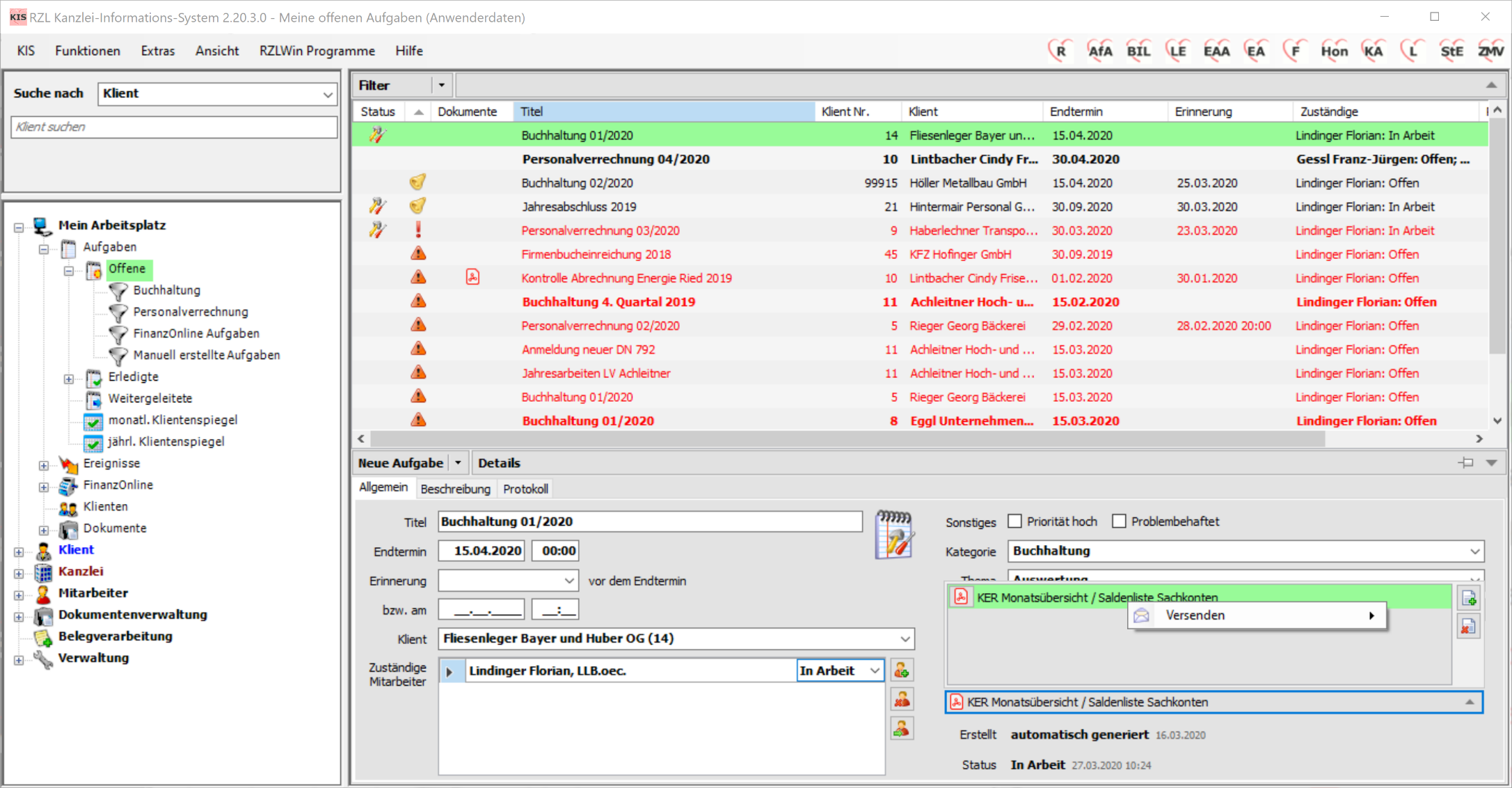 Dokumente per E-Mail versenden