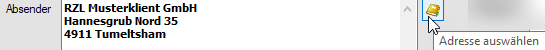 Adressen auswählen