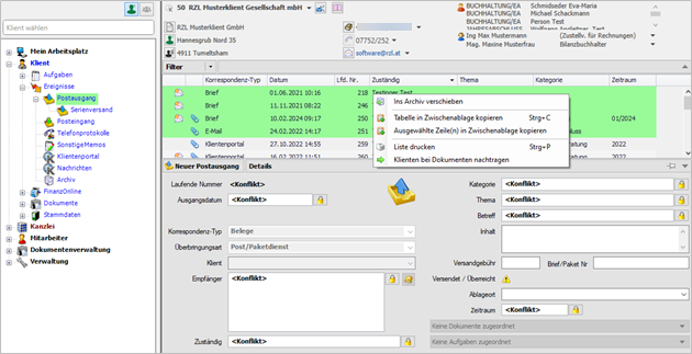 Archivierung von Ereignissen