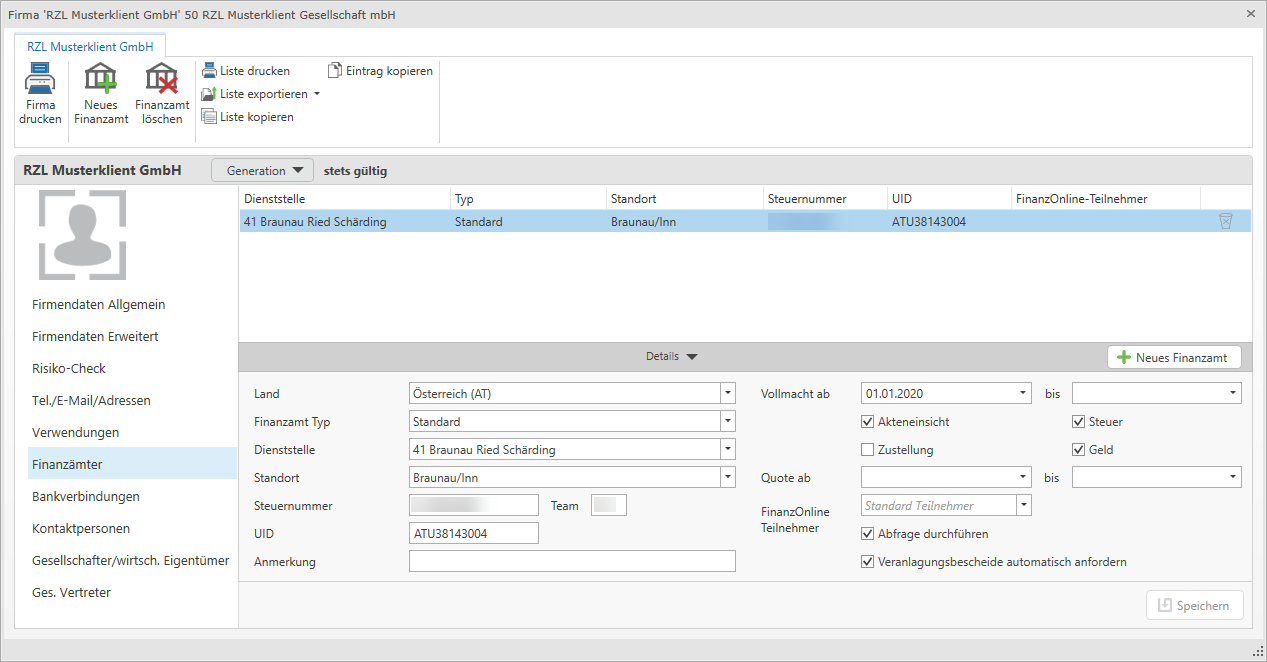 FinOn Teilnehmer Klientenzuordnung Board