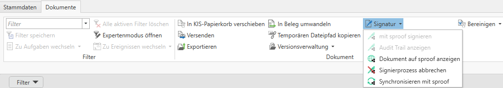 Sync mit sproof
