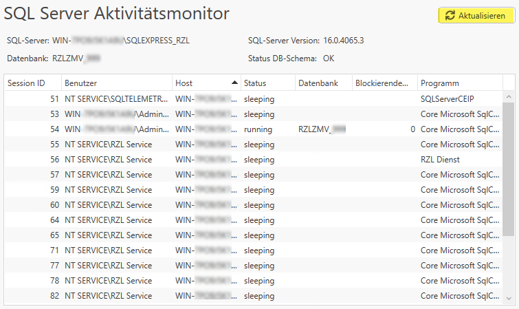 SQL-Server Aktivitätsmonitor