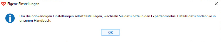 Eigene Einstellungen selbst festlegen